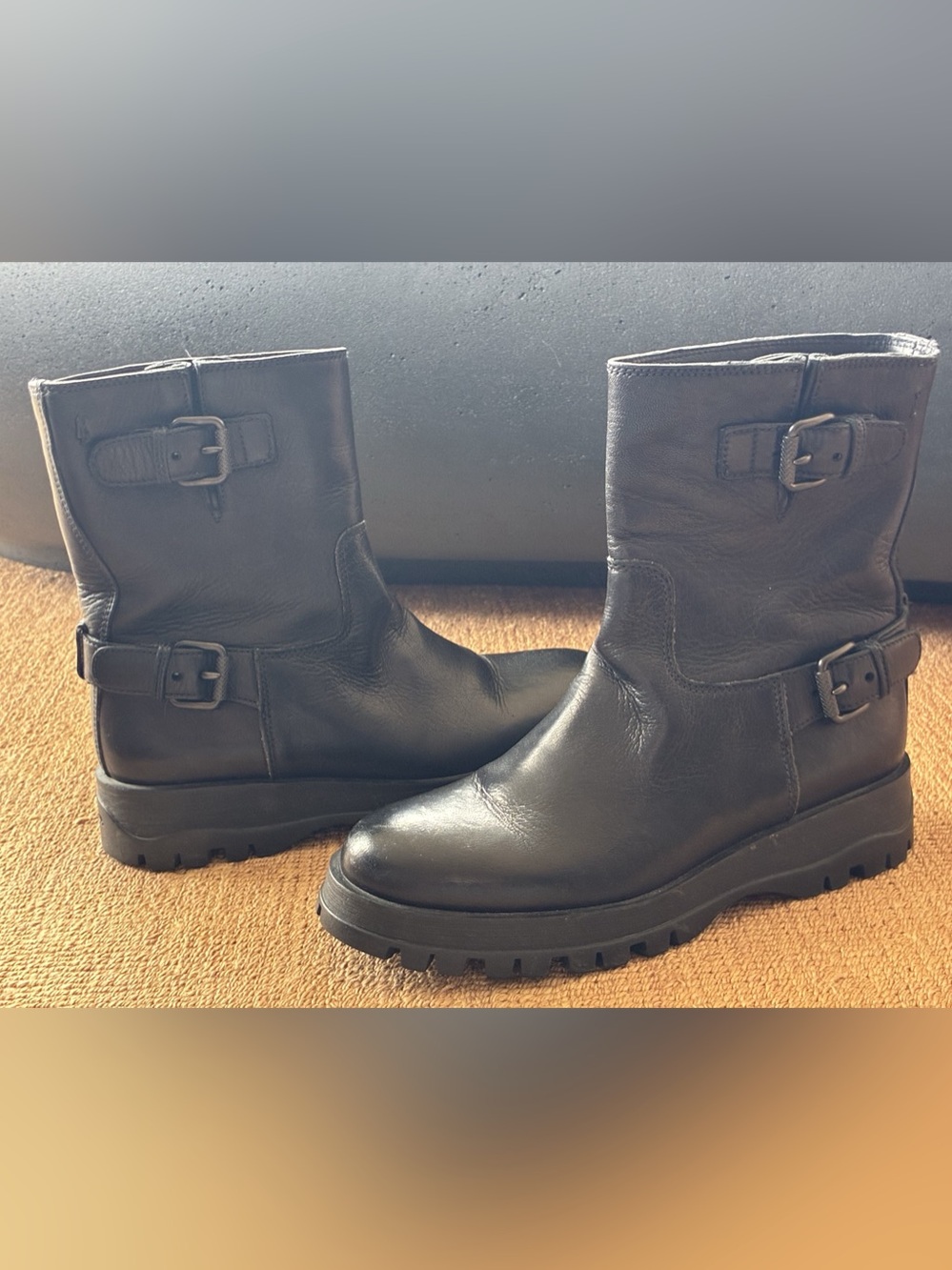 Prada Moto Leather Boots